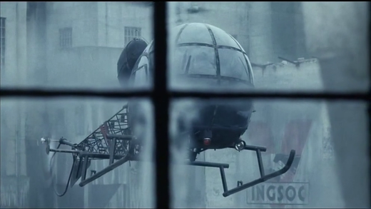 Nineteen Eighty-Four - 5 A Thought Police copter hovers outside Winston's window